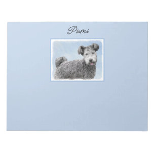 Pumi Painting - Cute Original Dog Art Notepad