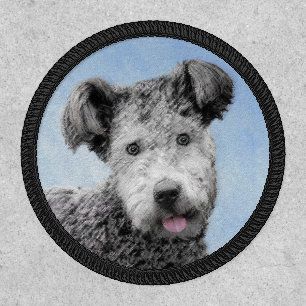 Pumi Painting - Cute Original Dog Art Patch