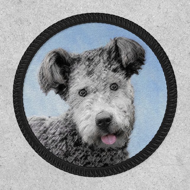 Pumi Painting - Cute Original Dog Art Patch (Front)