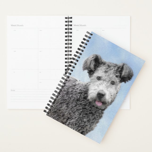 Pumi Painting - Cute Original Dog Art Planner (Display)