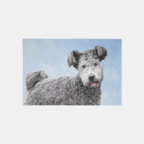 Pumi Painting _ Cute Original Dog Art Rug