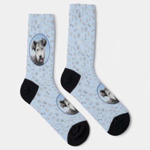 Pumi Painting _ Cute Original Dog Art Socks