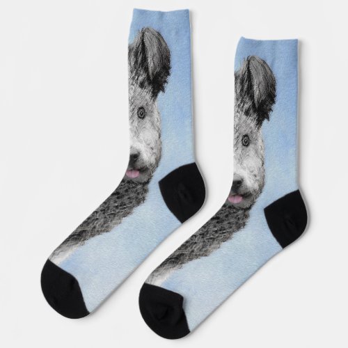 Pumi Painting _ Cute Original Dog Art Socks