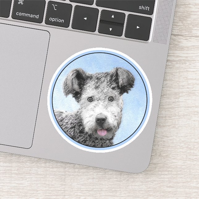 Pumi Painting - Cute Original Dog Art Sticker (Detail)