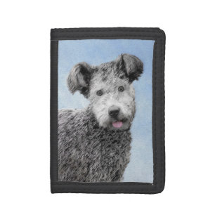 Pumi Painting - Cute Original Dog Art Tri-fold Wallet