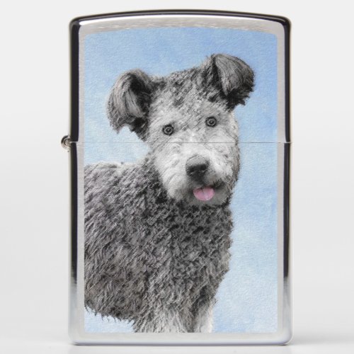 Pumi Painting _ Cute Original Dog Art Zippo Lighter