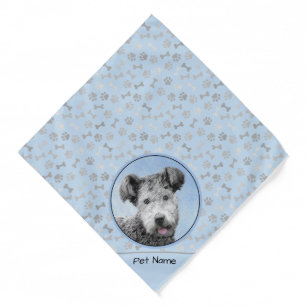 Pumi Painting Grey Pumik Cute Original Pet Dog Art Bandana