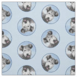 Pumi Painting Grey Pumik Cute Original Pet Dog Art Fabric