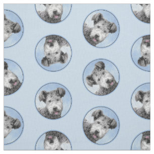 Pumi Painting Grey Pumik Cute Original Pet Dog Art Fabric