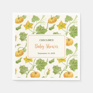  pumkin botanical pattern napkins