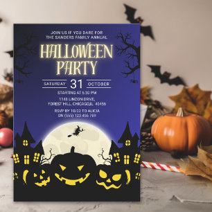 Pumkin Halloween Party Family Reunion Invitation