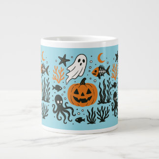 pumking in the ocean giant coffee mug