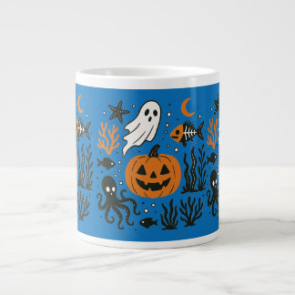 pumking in the ocean giant coffee mug