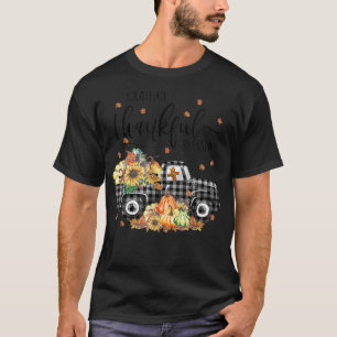Pumkins Truck Sunflower Thankful Grateful Blessed T-Shirt