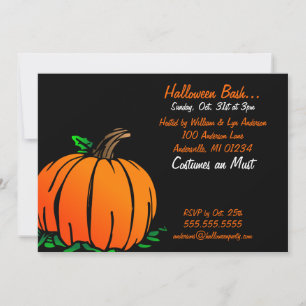 Pumkpin Halloween Party Invitation