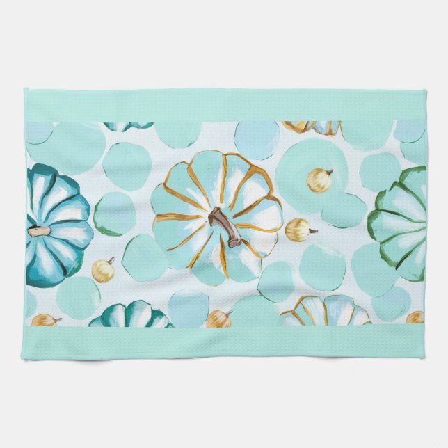 Pumokin Throw Pillow Kitchen Towel (Horizontal)