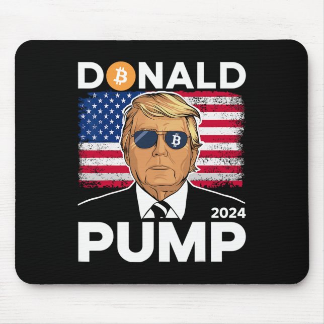 Pump Bitcoin Funny Trump 2024 Crypto  Mouse Pad (Front)