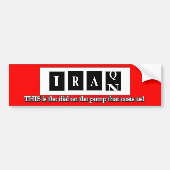 Pump Cost Bumper Sticker (Front)