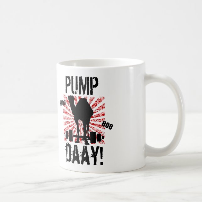 Pump Day Weightlifting Camel Mug (Right)