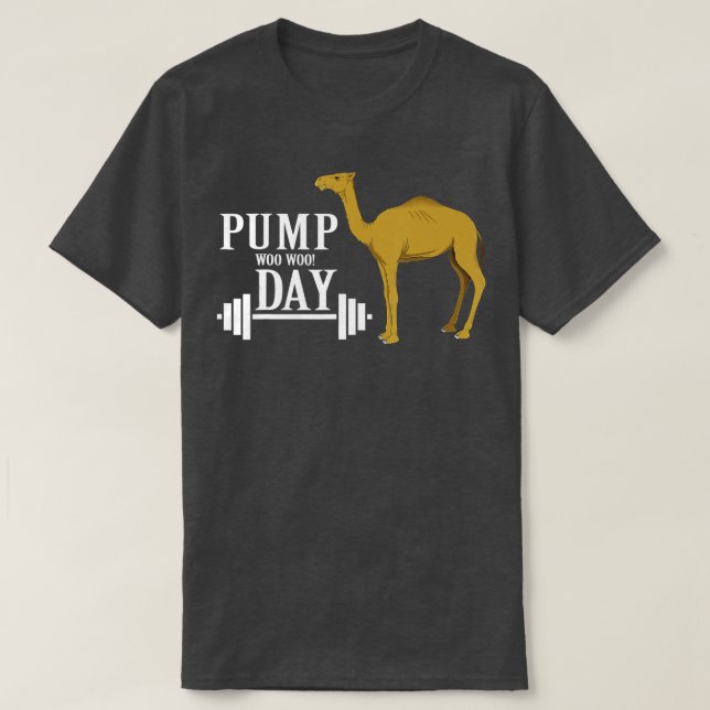 Pump Day Woo Woo Workout Fitness Bodybuilder  T-Shirt (Design Front)