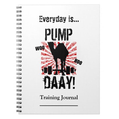 Pump Day Workout Training Journal