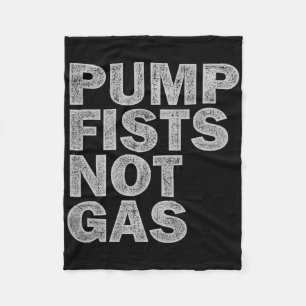 Pump Fists Not Gas Funny New Jersey Beach Souvenir Fleece Blanket