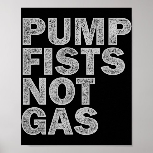 Pump Fists Not Gas Funny New Jersey Beach Souvenir Poster (Front)