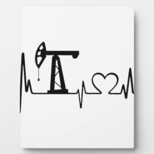 Pump Jack Heartbeat Plaque