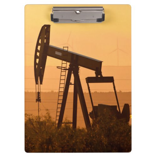Pump Jack Pumping Oil In West Texas USA Clipboard