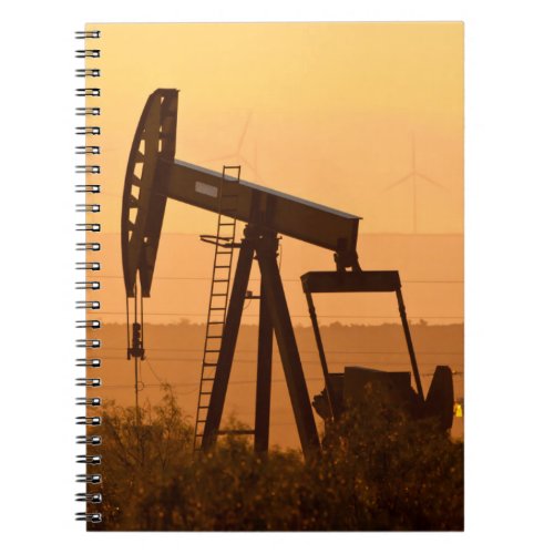 Pump Jack Pumping Oil In West Texas USA Notebook