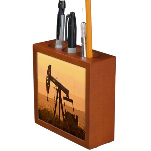 Pump Jack Pumping Oil In West Texas USA PencilPen Holder