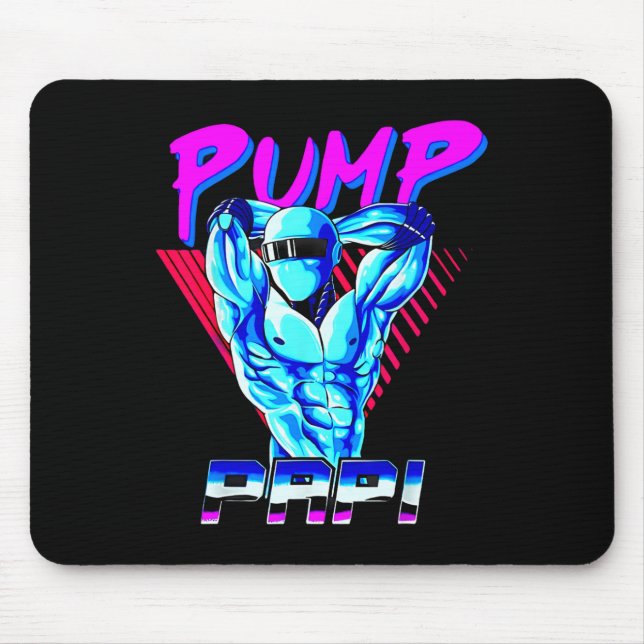 Pump Papi Powerlifting Bodybuilding Fitness Traini Mouse Pad (Front)