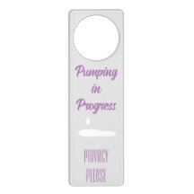 “Pumping in Progress” Privacy Please Door Hanger