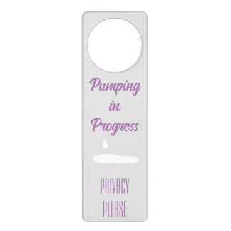 “Pumping in Progress” Privacy Please Door Hanger