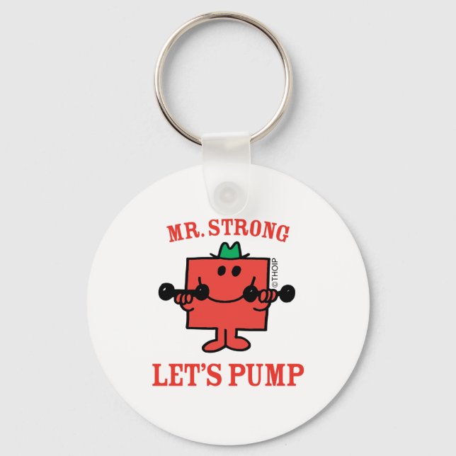 Pumping Iron With Mr. Strong Keychain (Front)