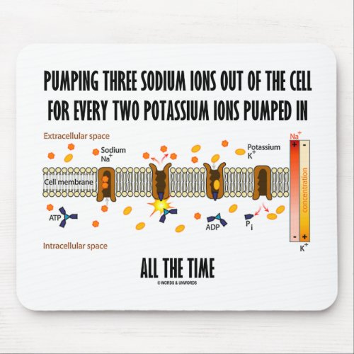 Pumping Three Sodium Ions Out Of Cell Na_K Pump Mouse Pad