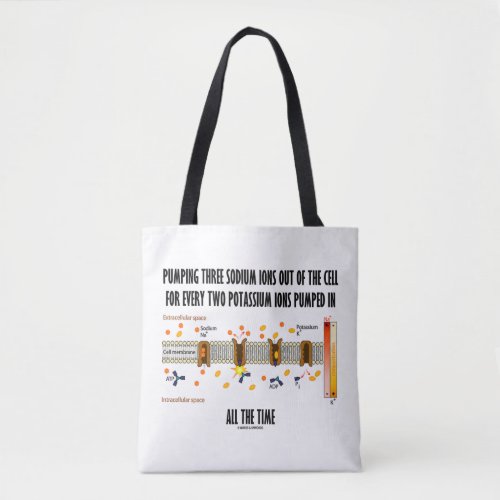 Pumping Three Sodium Ions Out Of Cell Na_K Pump Tote Bag