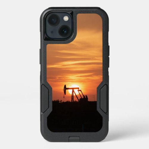 Pumpjack Oil Well At Sunset iPhone 13 Case