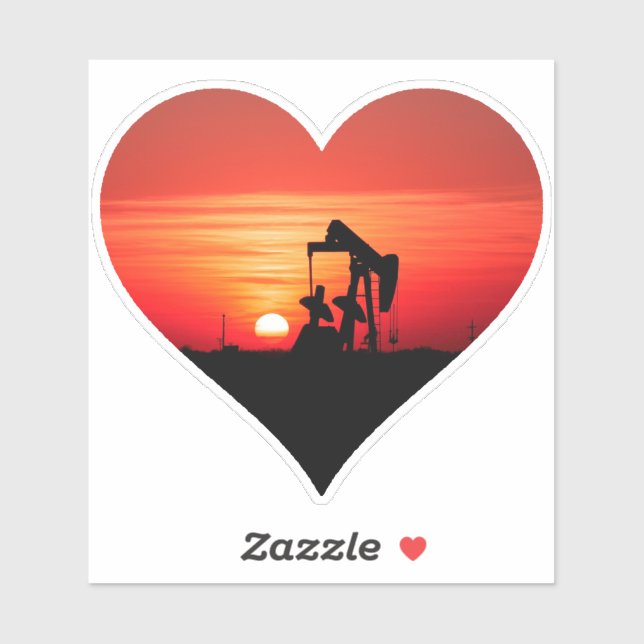 Pumpjack Sunset Sticker (Sheet)