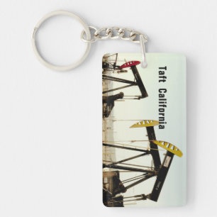 Pumpjacks in Taft California Keychain