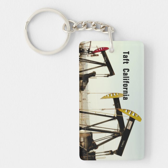 Pumpjacks in Taft California Keychain (Front)