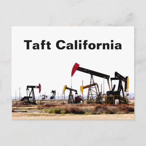 Pumpjacks in Taft California Postcard