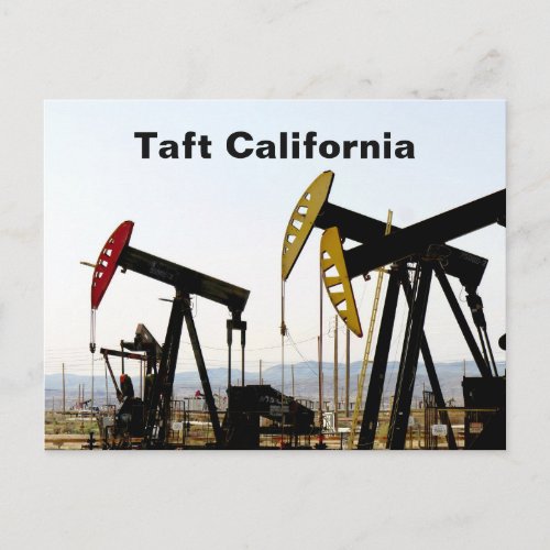 Pumpjacks in Taft California Postcard