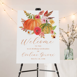 Pumpkin 100th Birthday Fall Foam Board