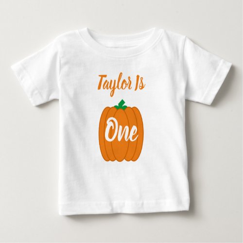 Pumpkin 1st Birthday Baby T_Shirt