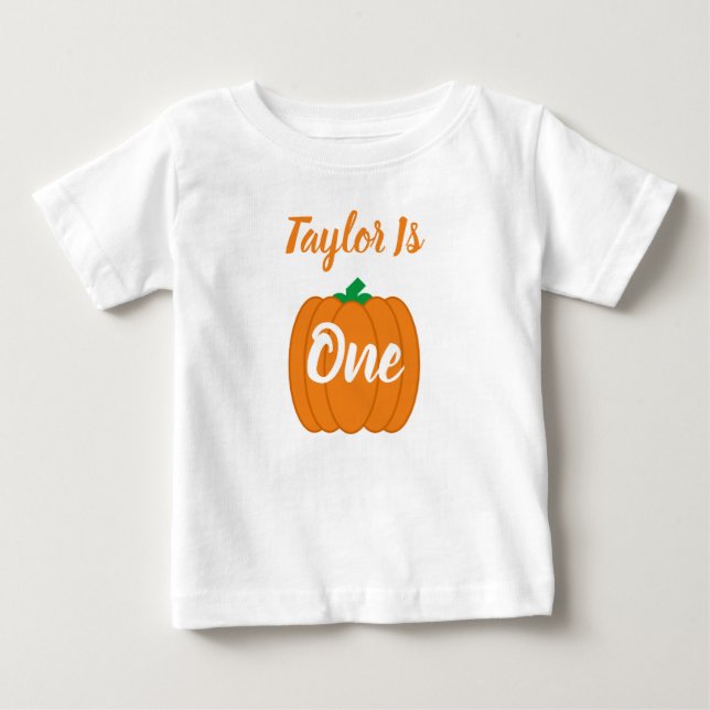 Pumpkin 1st Birthday Baby T-Shirt (Front)