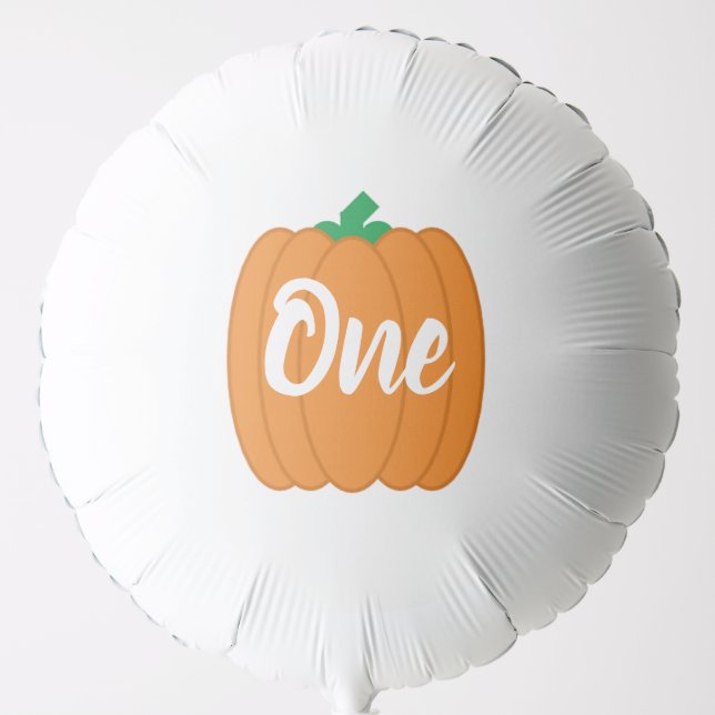 Pumpkin 1st Birthday Balloon (Front)