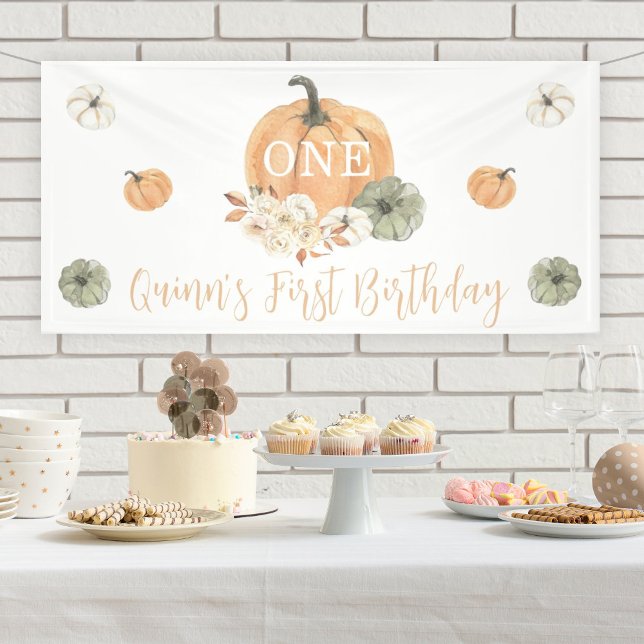 Pumpkin 1st Birthday Banner (Creator Uploaded)