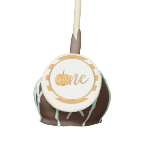 Pumpkin 1st Birthday Cake Pop _ Orange Stripes