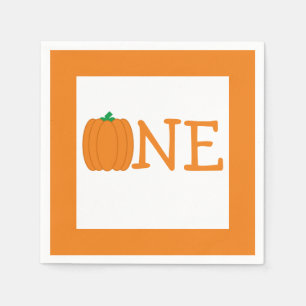 Pumpkin 1st Birthday Napkins